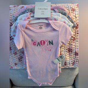 Calvin Klein Baby Girl's Bodysuit Set 18 months